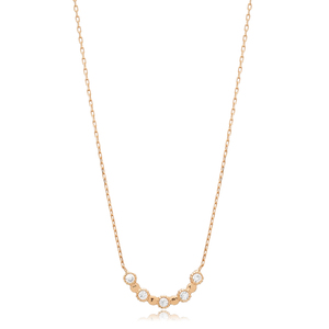 Ronda CZ Plain Style Charm Collar Venta al por mayor Turco Hecho a mano 925 Joyas de plata esterlina - Product Image 6