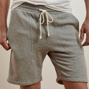 Shorts de sport gris uni pour hommes, de haute qualité, avec cordon de serrage, poches, séchage rapide, tissu imperméable, doux et respirant, vêtements de sport décontractés - Product Image 4