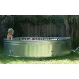 Bañera de agua de jardín ovalada profunda con acabado antioxidante, ideal para uso a largo plazo en el jardín, almacenamiento de agua en el patio trasero y decoración del hogar - Product Image 3