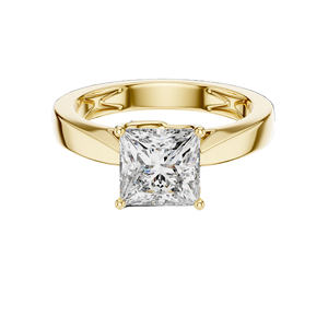 Bague en diamant de laboratoire taille princesse 1,5 carat pour femme, diamants CVD VVS-VS EF, or 18 carats, 14 carats, 10 carats et argent 925, moissanite - Product Image 5