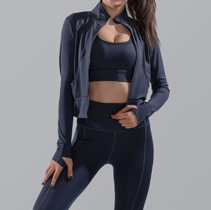 Chaqueta Deportiva para Mujer, para Gimnasio, Running, Yoga, Ajustada, con Capucha, Manga Larga, Cremallera, Impermeable, Transpirable, Bordada, Personalizada - Product Image 5