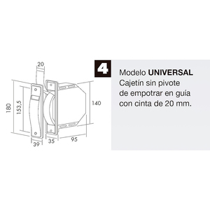 Avvolgitore Universale Bianco per Tapparelle con Nastro da 20mm - Product Image 2