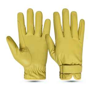 Gants d'équitation en cuir pour dames, filles, femmes et hommes, gants d'équitation antidérapants en cuir pur - Product Image 1
