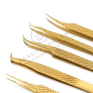 Tijeras de acero inoxidable de 90 grados, pinzas de punta de fibra, pinzas de extensión de pestañas de Metal de alta cantidad, sostenibles para pestañas de volumen - Product Image 2