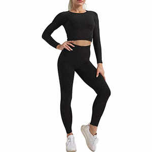 Mallas de Yoga con cintura elástica, pantalones de entrenamiento transpirables para mujer, mallas de gimnasio a prueba de sentadillas de cintura alta sin costuras, ropa deportiva elástica - Product Image 2