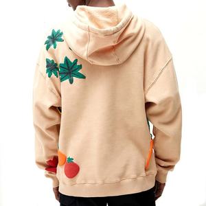 2024 Custom Men's 100% Cotton Pullover Hoodies Heavy <b>Weight</b> High Quality Puff Printing Oversized Streetwear Winter Plain Dyed - Product Image 3