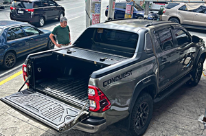 Cubierta Rígida Tri-Plegable de Aluminio para <span class=keywords><strong>Camioneta</strong></span> Toyota Hilux, Directo de Fábrica, Tres Pliegues para Tacoma Tundra, Cubierta Enrollable - Product Image 3