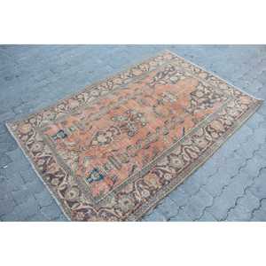 พรมวินเทจสไตล์ตุรกี ขนาด 4.1x6 ฟุต (124x183 ซม.) พรมลายปะติดสีแดง - Product Image 3