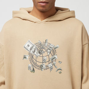 Pull-over de luxe à imprimé personnalisé surdimensionné Sweats à capuche en coton épais pour hommes Vente en gros - Product Image 4