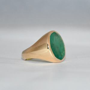 แหวนวงแหวนอัญมณีทรงรีตัดรูปขอบสีโรสโกลด์ทำด้วยมือแหวนแหวนแหวนพลอยธรรมชาติสำหรับทุกเพศของขวัญวันครบรอบแต่งงานปาร์ตี้ - Product Image 2