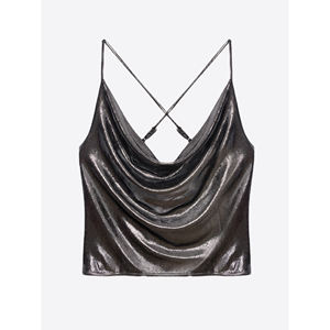 Bustier brillant à fines bretelles - Product Image 3