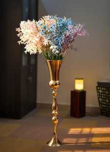 Wholesale Metal <b>Flower</b> Vase manufacturer Home Reasonable Price Custom Size Aluminum <b>Large</b> Silver Plated Hotel cheap price - Product Image 2