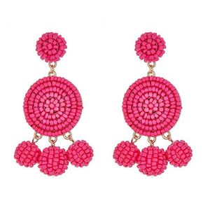 Boucles d'oreilles artisanales pour femme, colorées, bohèmes, style ethnique, en fer, vente en gros - Product Image 1