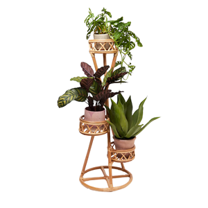 Top Selling Decor Item Cheapest Price <b>Rattan</b> Triple <b>Planter</b> Pot <b>Planter</b> For Indoor Garden Flower Planting Wholesale From Vietnam - Product Image 2