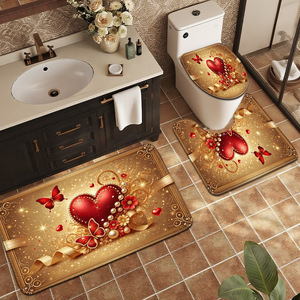Custom Printed <b>Mat</b> <b>Bathroom</b> Rug <b>Set</b> for <b>Bathroom</b> Non-Slip Shower Curtain Bath <b>Mat</b> - Product Image 1