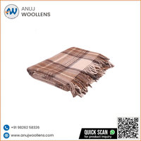 Mantas de Picnic Raschel Naturales Stewart de la Mejor Calidad, 75% Lana Reciclada, Diseño Clásico a Rayas, Personalizables, Estilo Indio