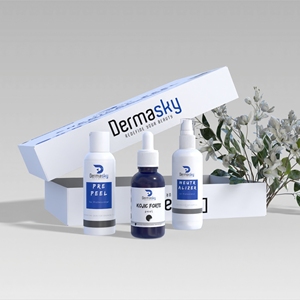 Kit de cáscara Dermasky Kojic Forte de alta calidad para piel brillante y piel mejorada 30mL Peeling químico con prepelado y neutralizador - Product Image 2