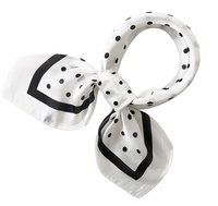 Foulard carré de luxe en satin de soie pour femme, motif pois, animal, léopard, losanges, feuille, imprimé logo personnalisé – Ventes flash