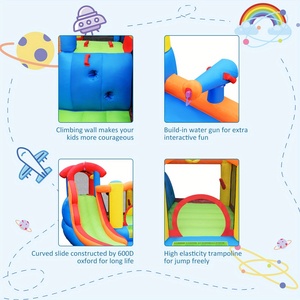 Bền Inflatable Thư Bị Trả Lại Nhà Trượt Nước Với Leo Núi Tường Splash Hồ Bơi, Bên Chủ Nhà, Trẻ Em Của Khu Vực Chơi - Product Image 6