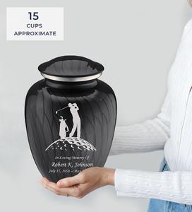 Pearl Black Embrace Adult Personalized Golf Cremation <b>Urns</b> for Human Ashes <b>Large</b> Funeral <b>Urn</b> for Men and Women Custom SIze <b>Urns</b> - Product Image 2