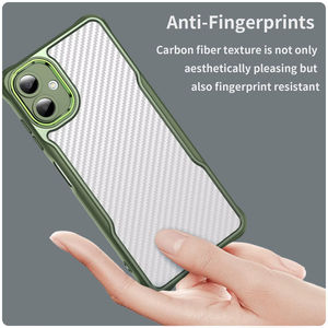 Étui de protection en fibre de carbone à motif animal pour Samsung Galaxy A06, coque de téléphone portable magnétique en verre transparent avec peinture, <span class=keywords><strong>vert</strong></span> - Product Image 3