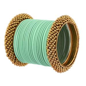 Joyería de fabricante indio, brazalete nupcial con cuentas oxidadas, brazalete de Metal mate liso, conjunto de brazalete indio de boda al por mayor - Product Image 5