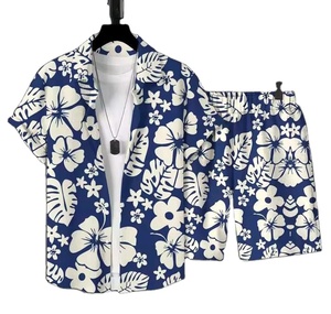 เสื้อเชิ้ตชายหาดผ้าซาตินพิมพ์ลายดอกฮาวายสไตล์ลำลองแขนสั้นสำหรับผู้ชายปี 2026 รุ่นใหม่ ปกเสื้อแบบดิจิตอล - Product Image 1