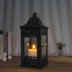 Lujoso farol votivo de metal para bodas y vacaciones, para decoración de Navidad y Pascua, farolillos de velas para el hogar y la Oficina de la India - Product Image 2