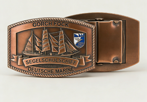 Boucle de ceinture en métal en forme de voilier, bronze antique/cuivre rouge/nickelé, style 3D personnalisé, accessoire de mode - Product Image 2