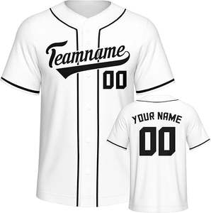 Uniformes de béisbol con número de nombre cosido, nueva tendencia personalizada, ropa deportiva, camiseta de béisbol impresa personalizada, camiseta de béisbol para hombres y mujeres - Product Image 1