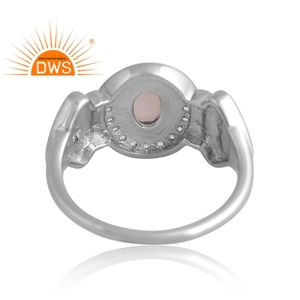 แหวนโอปอลและแหวนบุษราคัมสีขาวชุบด้วยเงินสเตอร์ลิง925ดีไซน์รูปแบบใหม่ - Product Image 2