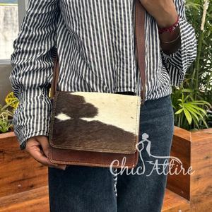 Nuevo Bolso con solapa cruzada de cuero de vaca para mujer, bolsos de hombro para mujer, bolsos de hombro para mujer, monedero de cuero genuino personalizado - Product Image 1