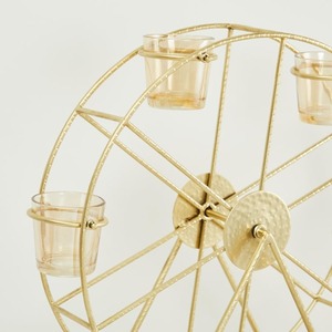Brass Gold Swing T-Light Holders for Living Rooms Modern Handmade Lanterns Home Decorations <b>Candle</b> Light <b>Dinner</b> - Product Image 3