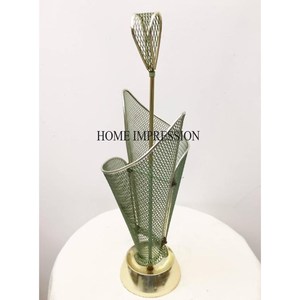 High Grade <b>Gold</b> Plated Heavy Duty Metal Wire Made Unique Designer <b>Frame</b> With <b>Black</b> Color Powder Coated Umbrella Stand & Holder - Product Image 4