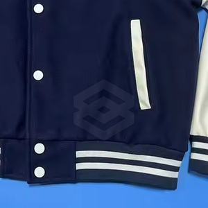 Nueva llegada de los hombres de alta calidad de invierno cálido ropa de calle Letterman chaqueta de cuello alto diseño superventas - Product Image 5