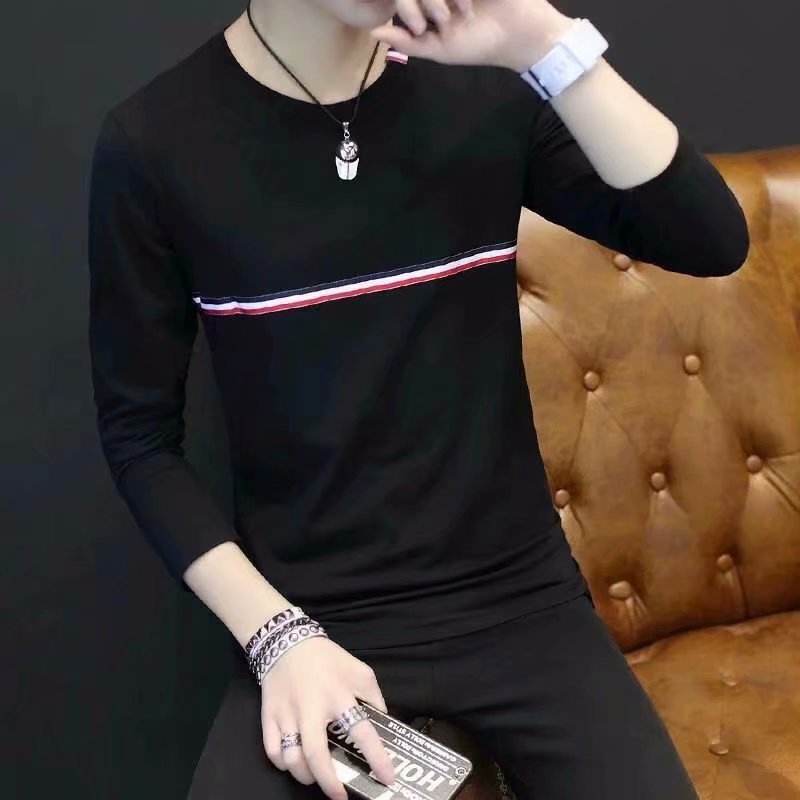 Black chest stripe long T