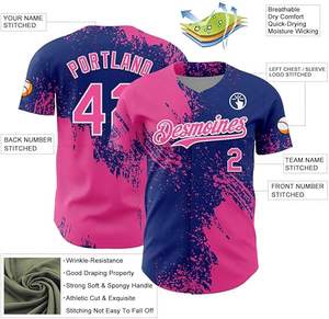Maillot de baseball respirant cousu avec impression numérique par sublimation sur mesure OEM - Product Image 6