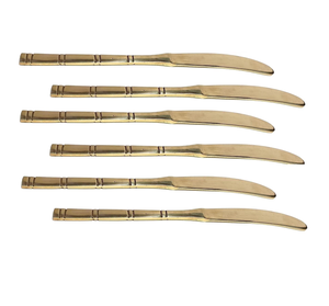 Cuchillo de mantequilla de latón Juego de cubiertos de vajilla Cuchillo de mantequilla directo con nuevo logotipo personalizado y cuchillo de mantequilla de diseño - Product Image 6