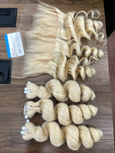 Producto popular Extensiones de cabello rubio Onda suelta Cutícula alineada Cabello vietnamita para venta al por mayor - Product Image 4