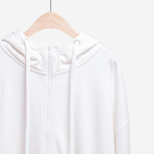 เสื้อฮู้ดแบบซิปรูด100% สำหรับผู้ชายและผู้หญิงผ้าฝ้าย380กรัมสีพื้นแบบเรียบใส่ได้ทุกเพศสินค้ามาใหม่ - Product Image 5