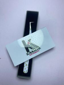 Pince à épiler d'extension de cils de revêtement de papier de botte de volume de précision à pointe fine fabriquée chez Kaamir Instruments - Product Image 4