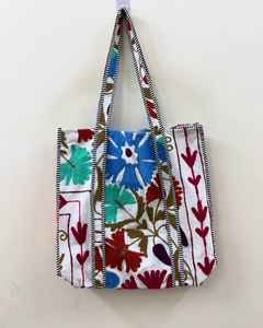 Wholesale Cotton Suzani Embroidered Fabric Tote <b>Bags</b> With Top Handle Shoulder <b>Bags</b> Shopping, Vacation Women <b>Accessories</b> <b>Bags</b> - Product Image 3