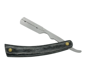 Maquinilla de afeitar de borde recto de peluquero profesional con mango de madera para cara cuerpo Bikini axila - Product Image 2