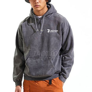 Venta caliente Precio barato Hombres Basics Acid Wash Hoodies Mejor calidad de manga larga de calidad superior del producto Sudadera con capucha - Product Image 3