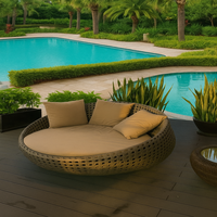 Sonnen liege Chaiselongue im Freien Sonnen liege Rattan stühle Garten Liegestuhl Sonnen liege Schwimmbad Daybed Terrassen möbel