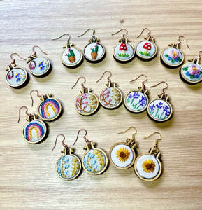 Hand Embroidered Earrings For Women <b>Girls</b> Custom Multi-Beaded Earrings Women Festive Party Jewelry At Best Price Beaded Earrings - Product Image 4