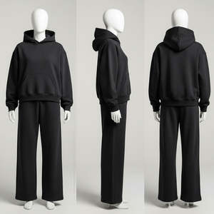 Survêtement Streetwear et Sportswear 100% Polyester, Vente en Gros, Personnalisé, pour Hommes, Hoodie Oversize et Pantalon Baggy, Motif Animal Paisley, Léger - Product Image 2