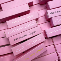 Emballage de luxe bas prix boîte d'expédition noire et rose prêt à expédier boîtes d'expédition à cils avec logo