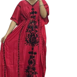 COTON LONG CAFTAN STYLE INDIEN KIMONO LONG BREEZY BOHEMIEN COULEUR SOLIDE CAFTAN BEACH WEAR CASUAL KIMONO - Product Image 1