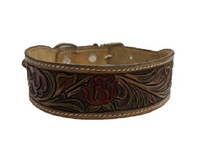 Collar de perro de cuero NDM de lujo, patrón sólido elegante y cómodo con función acolchada, proveedor indio ajustable para perros pequeños - Product Image 6